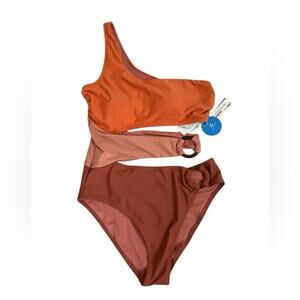 NWT Cupshe One Shoulder Cutout One Piece Swimsuit - Size S